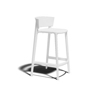 AFRICA BAR STOOL 48X47X85 WHITE - VONDOM