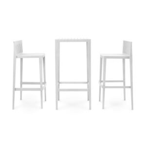 SPRITZ SET BAR TABLE + 2 BAR STOOLS 97 WHITE - VONDOM