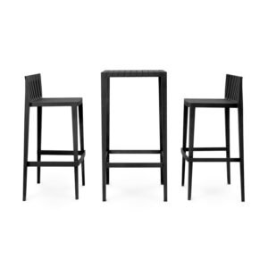 SPRITZ SET BAR TABLE + 2 BAR STOOLS 97 BLACK - VONDOM