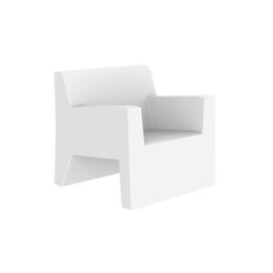 VONDOM JUT LOUNGE CHAIR WHITE - VONDOM