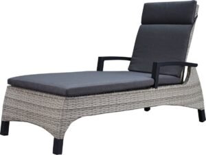SUNLOUNGER GREY WICKER